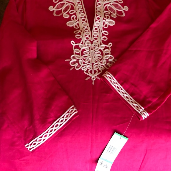 Jones New York Hot pink Tunic top Large NWT - Picture 3 of 5